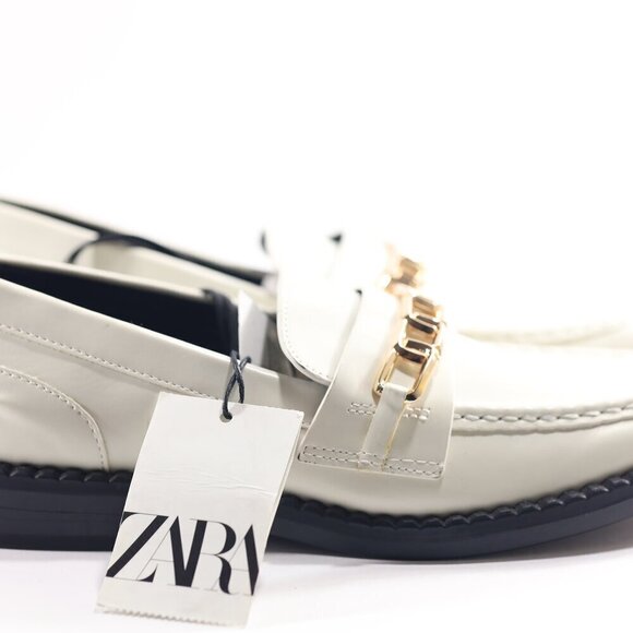 ZARA Low Heel Chain Loafers